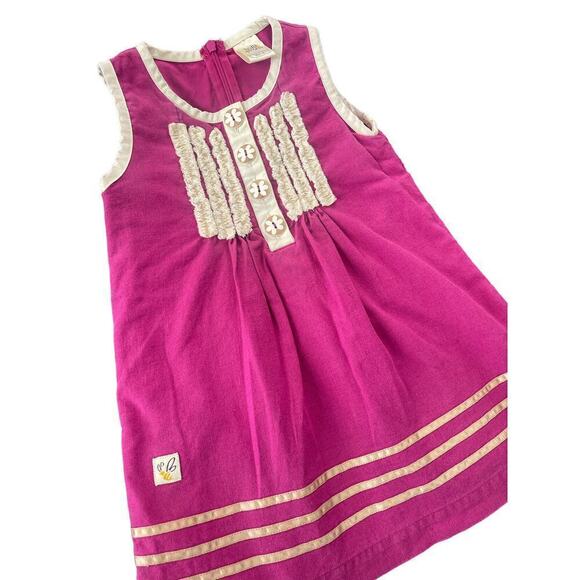 Wildflowers Purple Linen Dress 2 - Picture 3 of 5